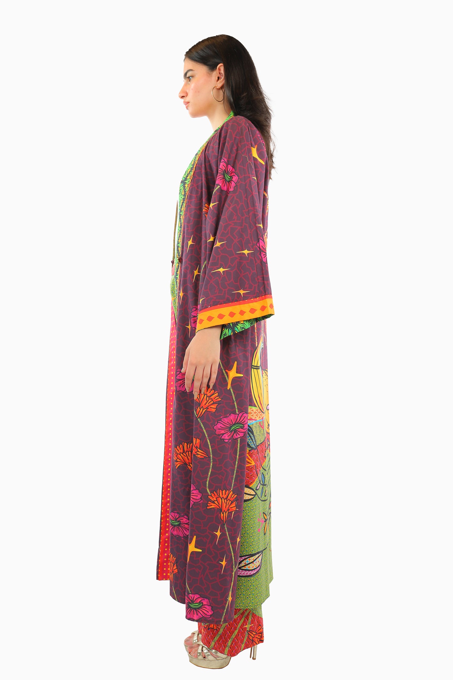 Peacock sunset kimono