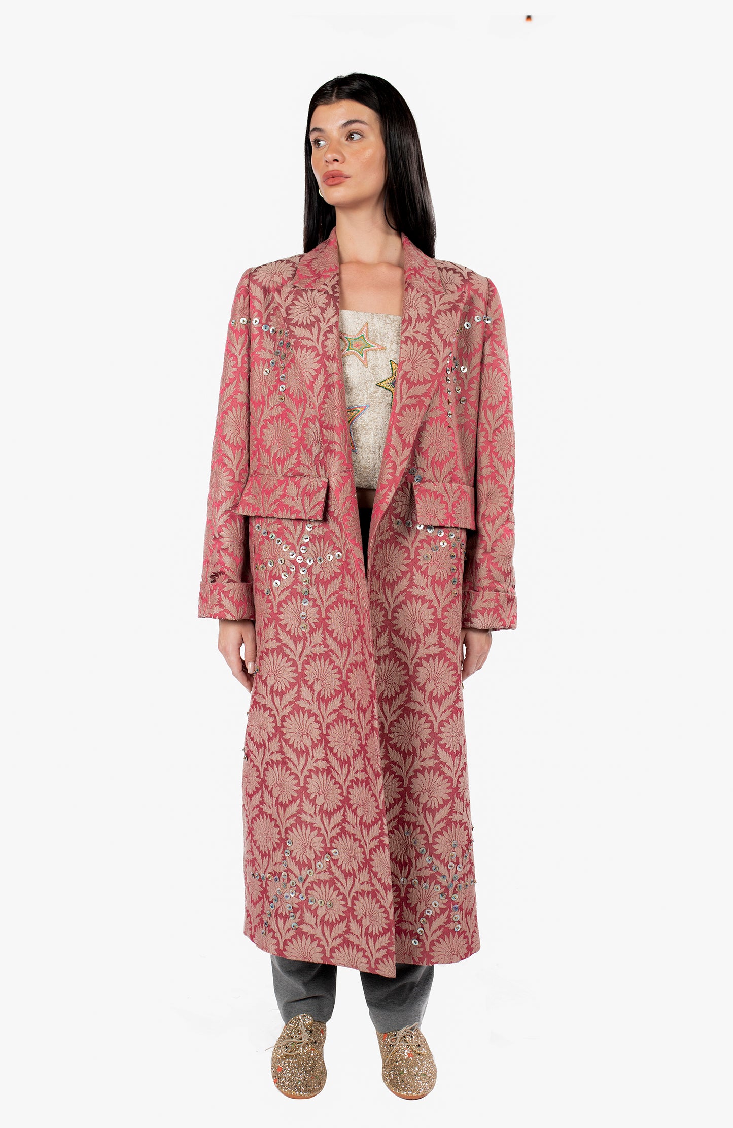 Rose Applique Coat