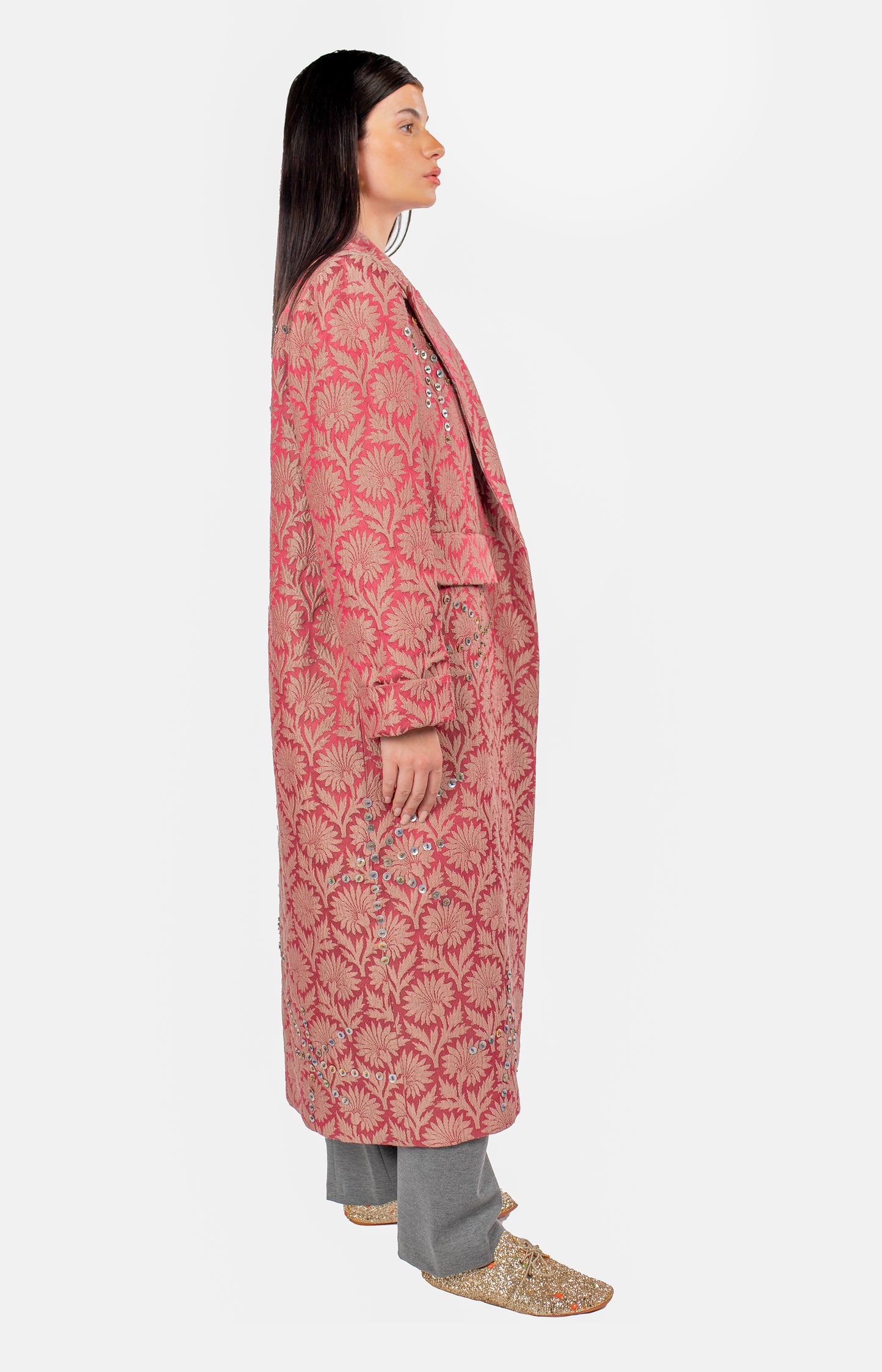 Rose Applique Coat