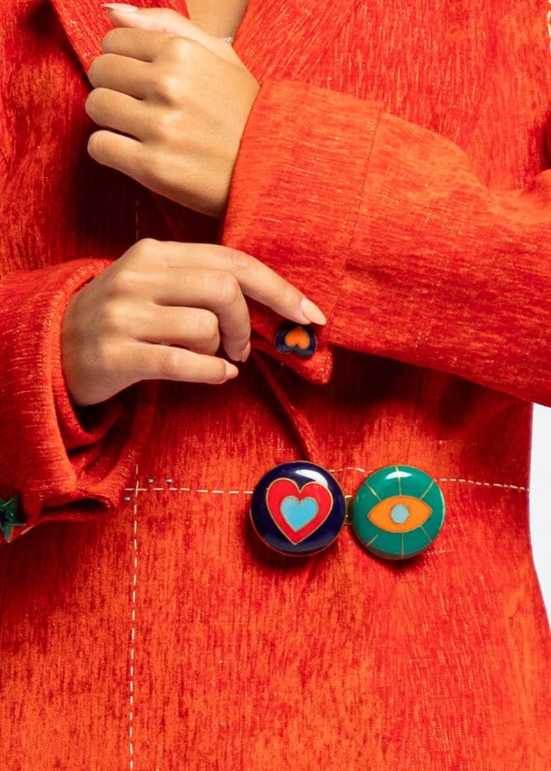 Orange Asymmetric Coat