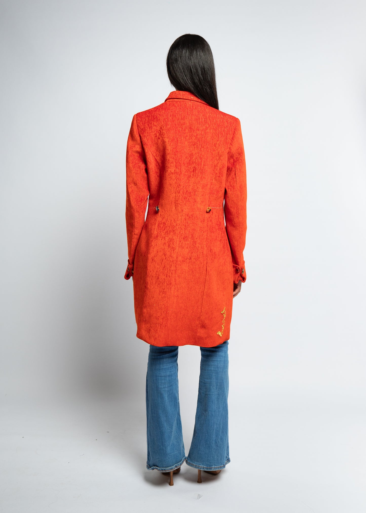 Orange Asymmetric Coat