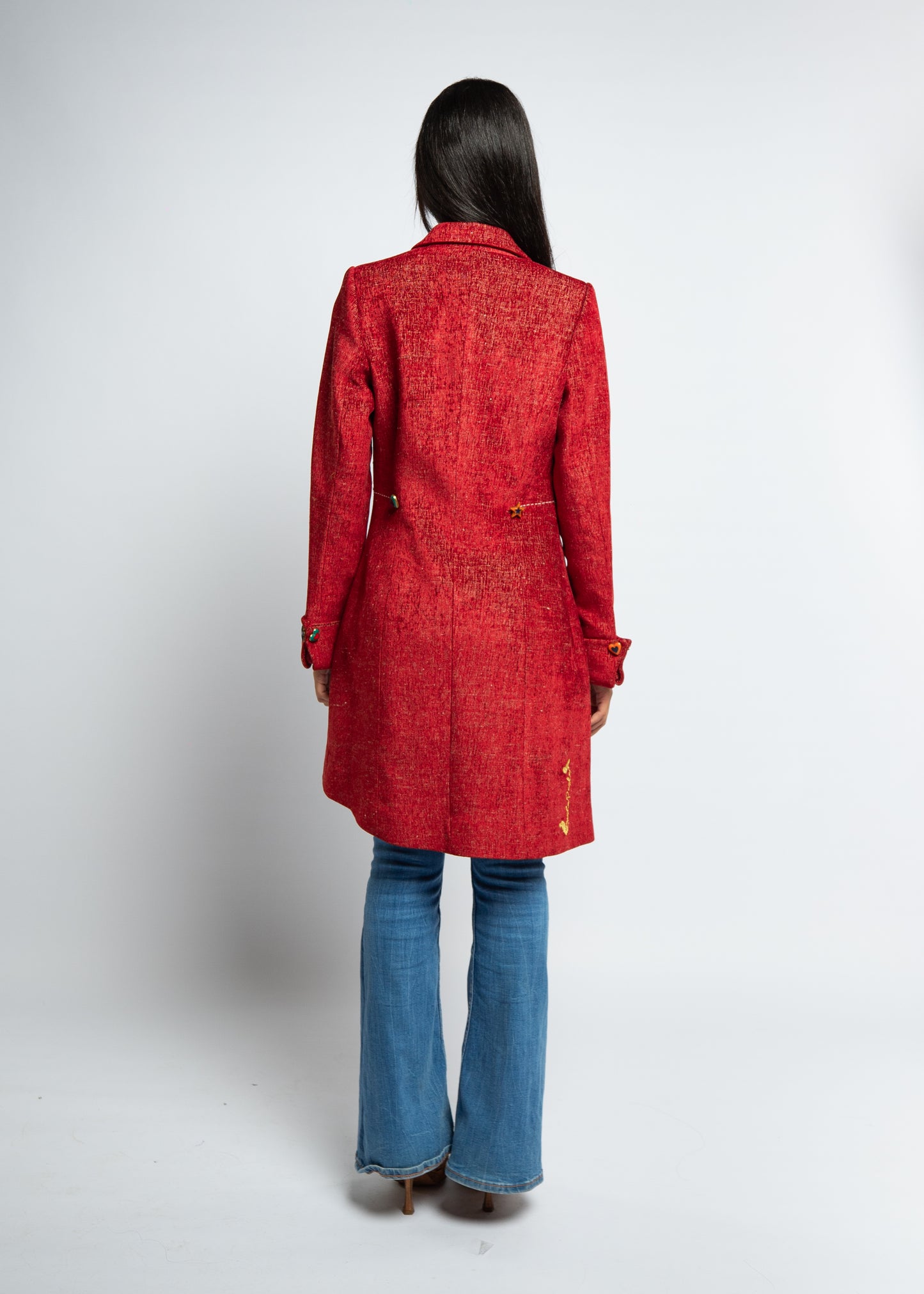 Burgundy Asymmetric Coat