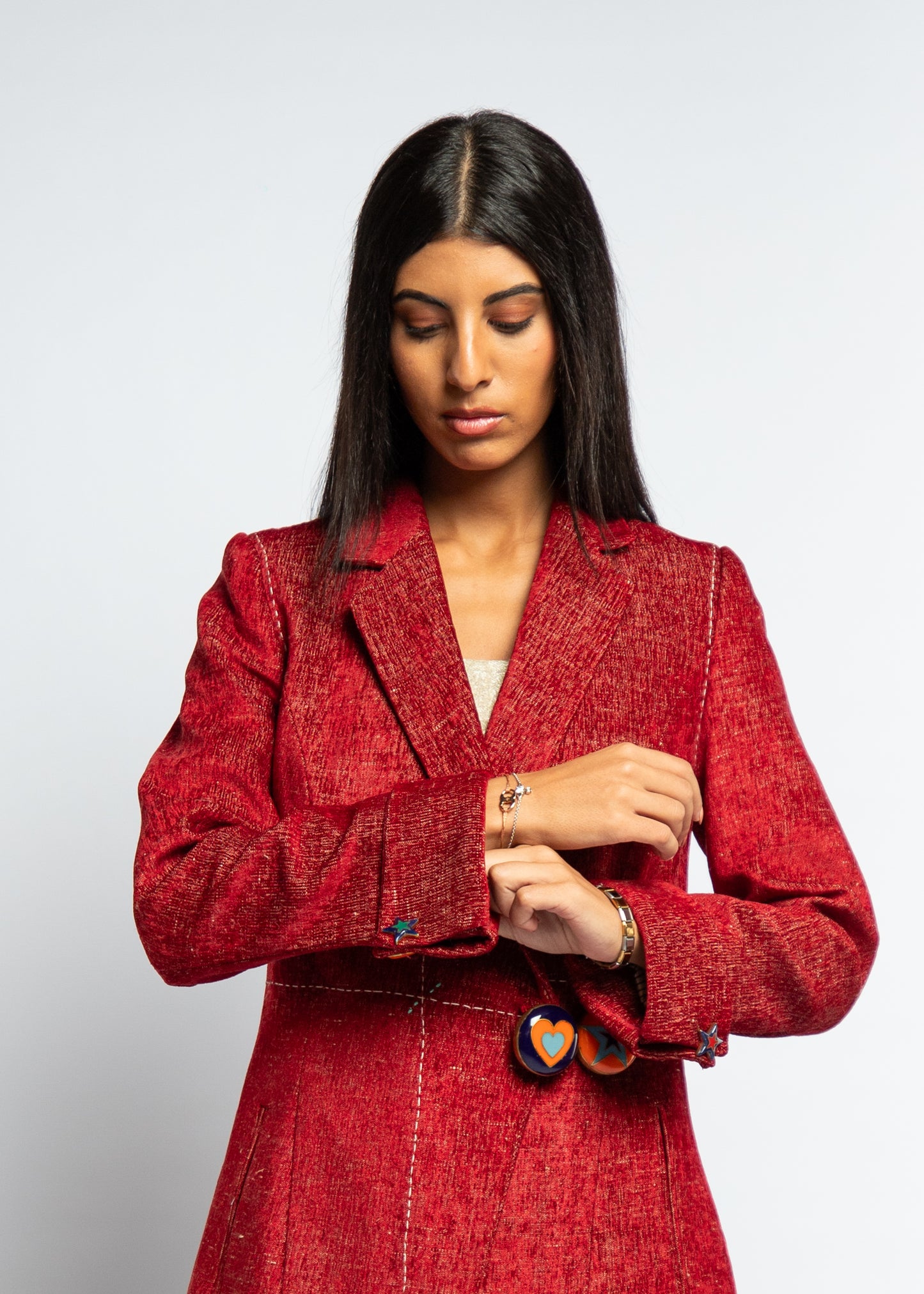 Burgundy Asymmetric Coat