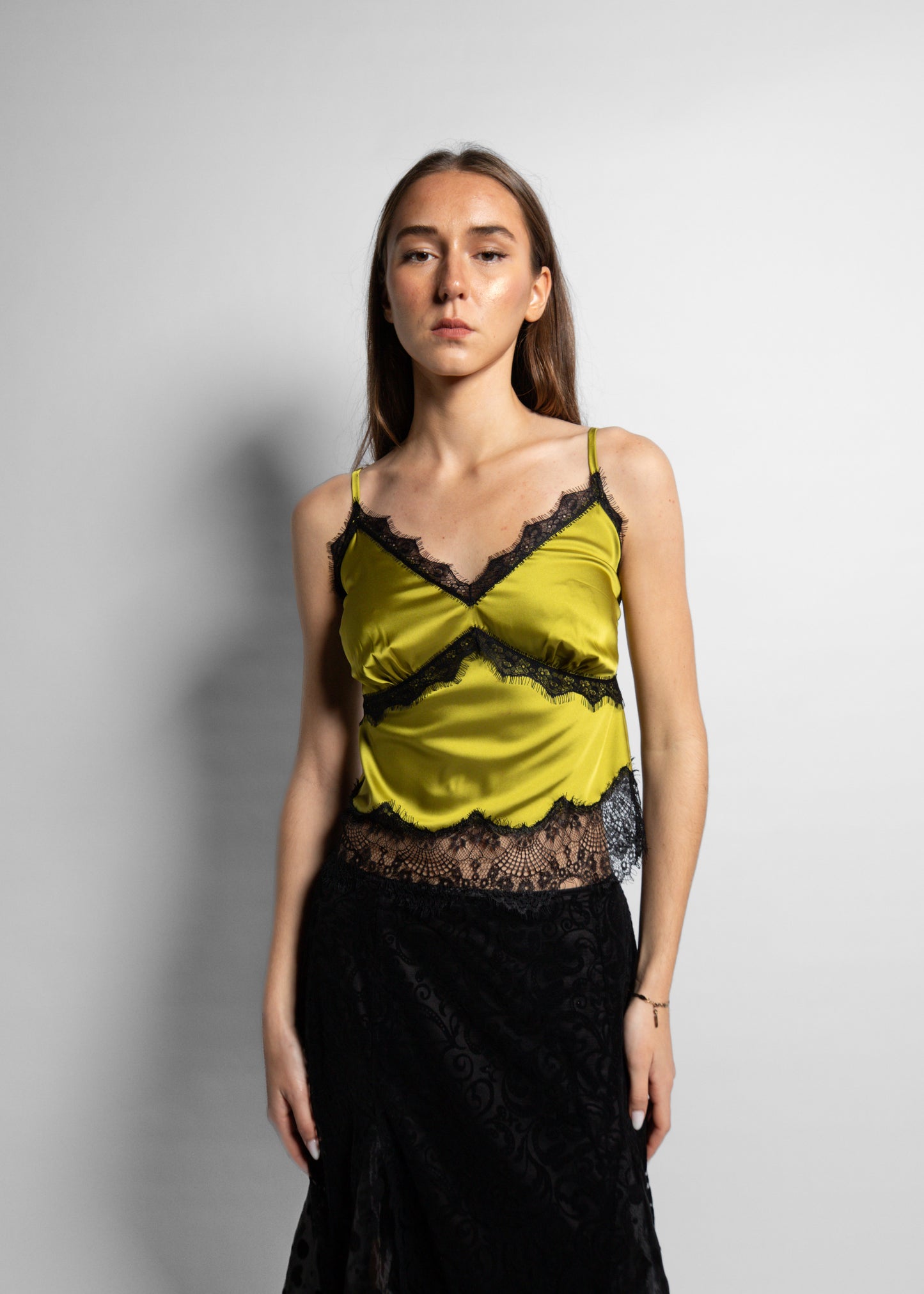 Yellow Silk Top