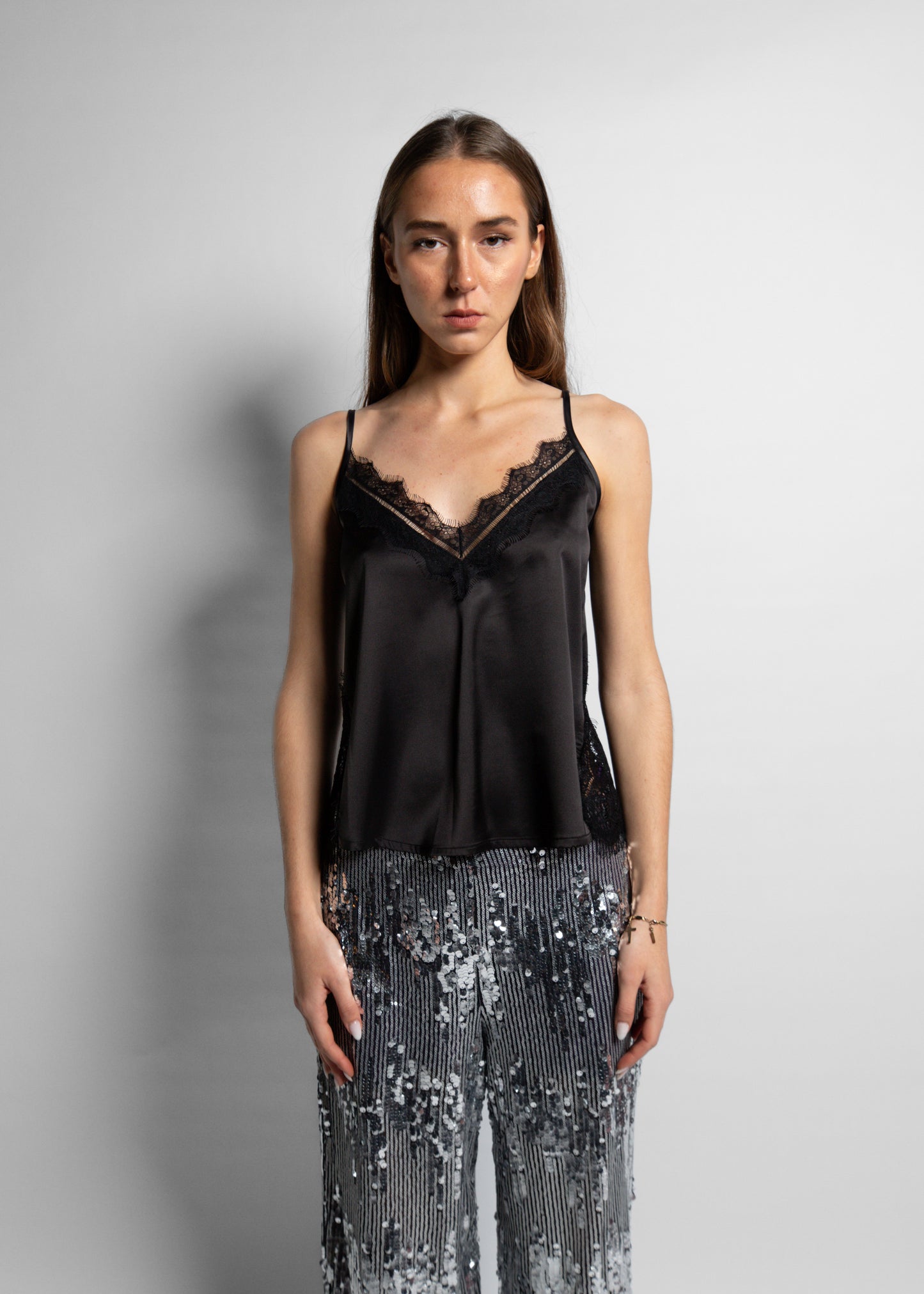 Black Silk Top