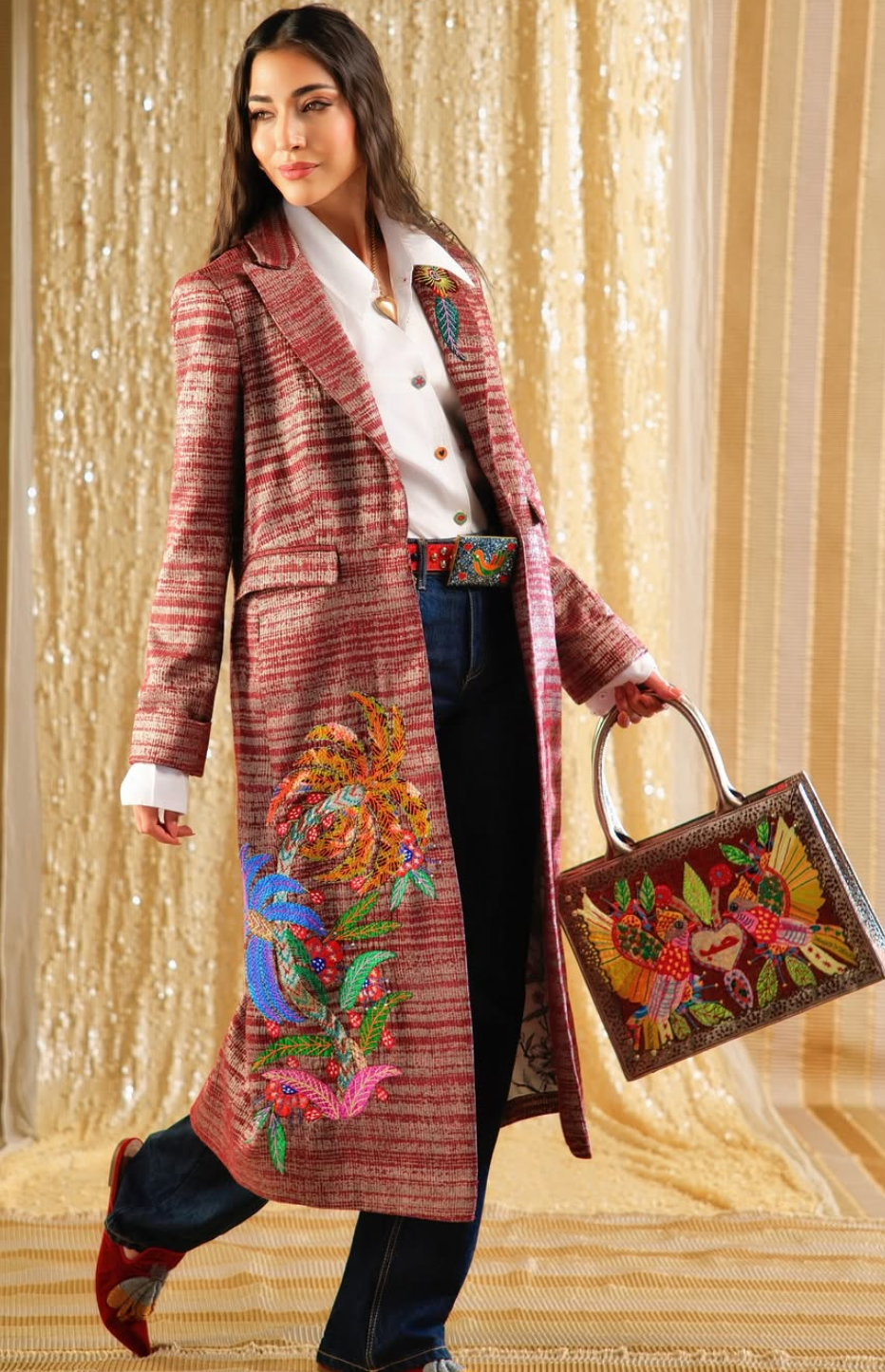 Burgundy Khayameya Coat