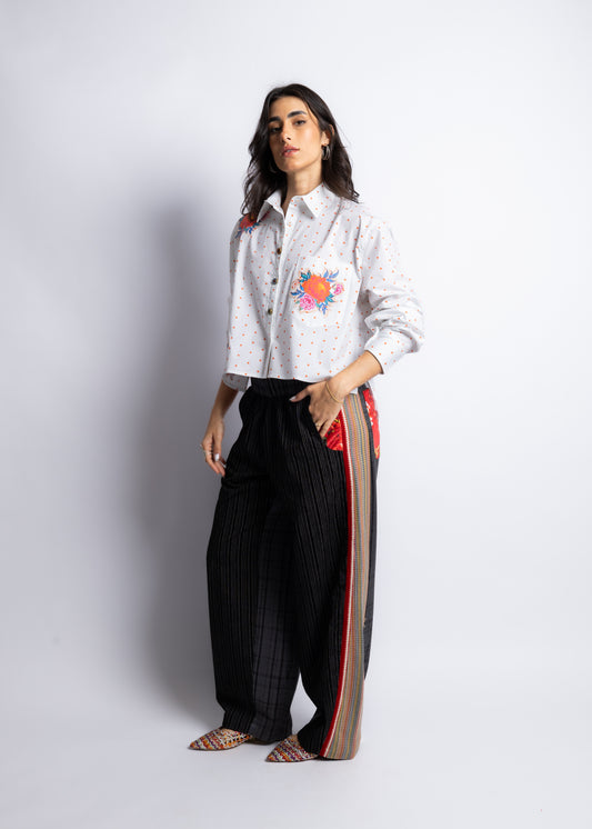 Embroidered Polkadot City Shirt