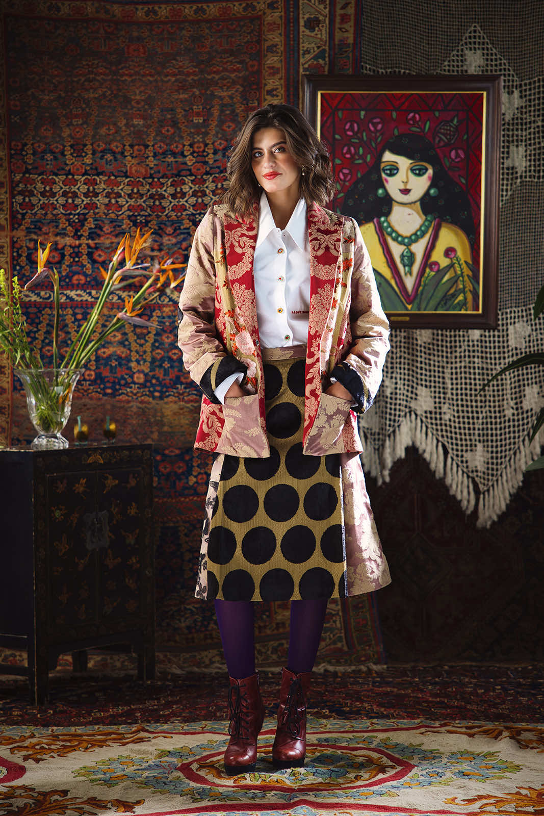 Kharshouf Blazer (Black Damask)