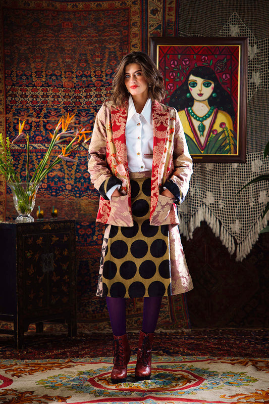 Kharshouf Blazer (Black Damask)