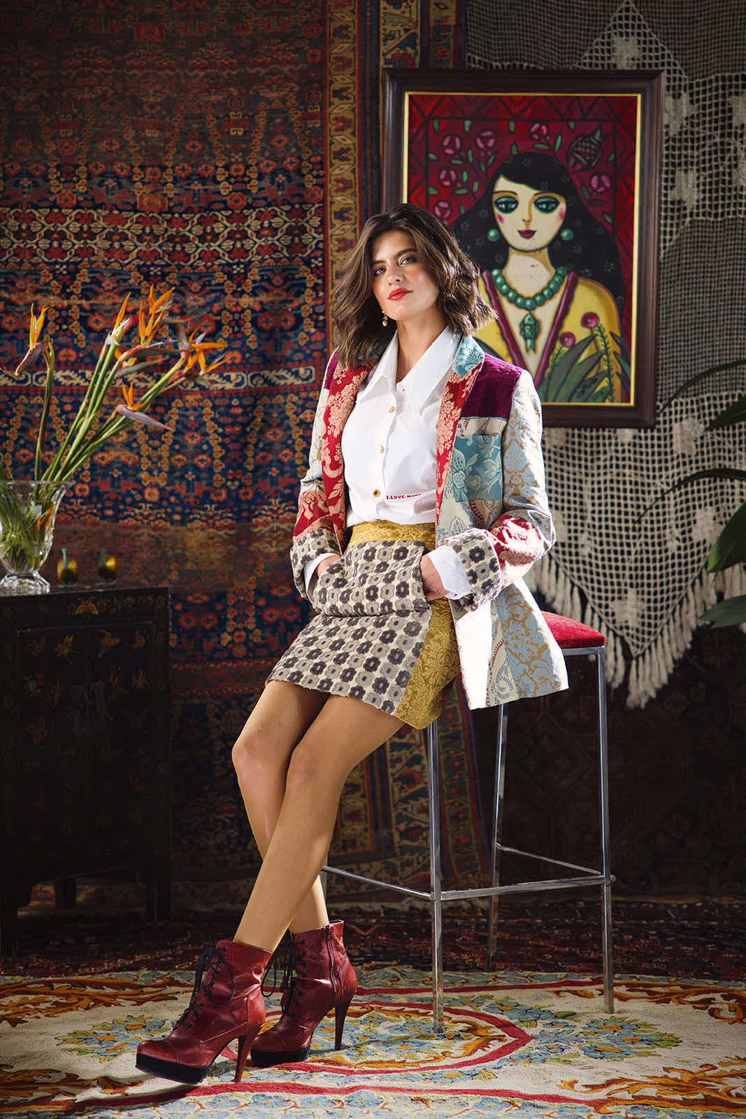 Kharshouf Short Skirt (Gray)