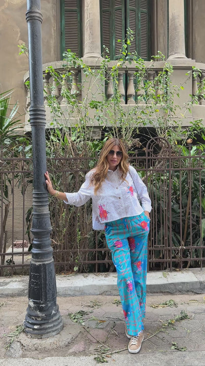 Embroidered Polkadot City Shirt