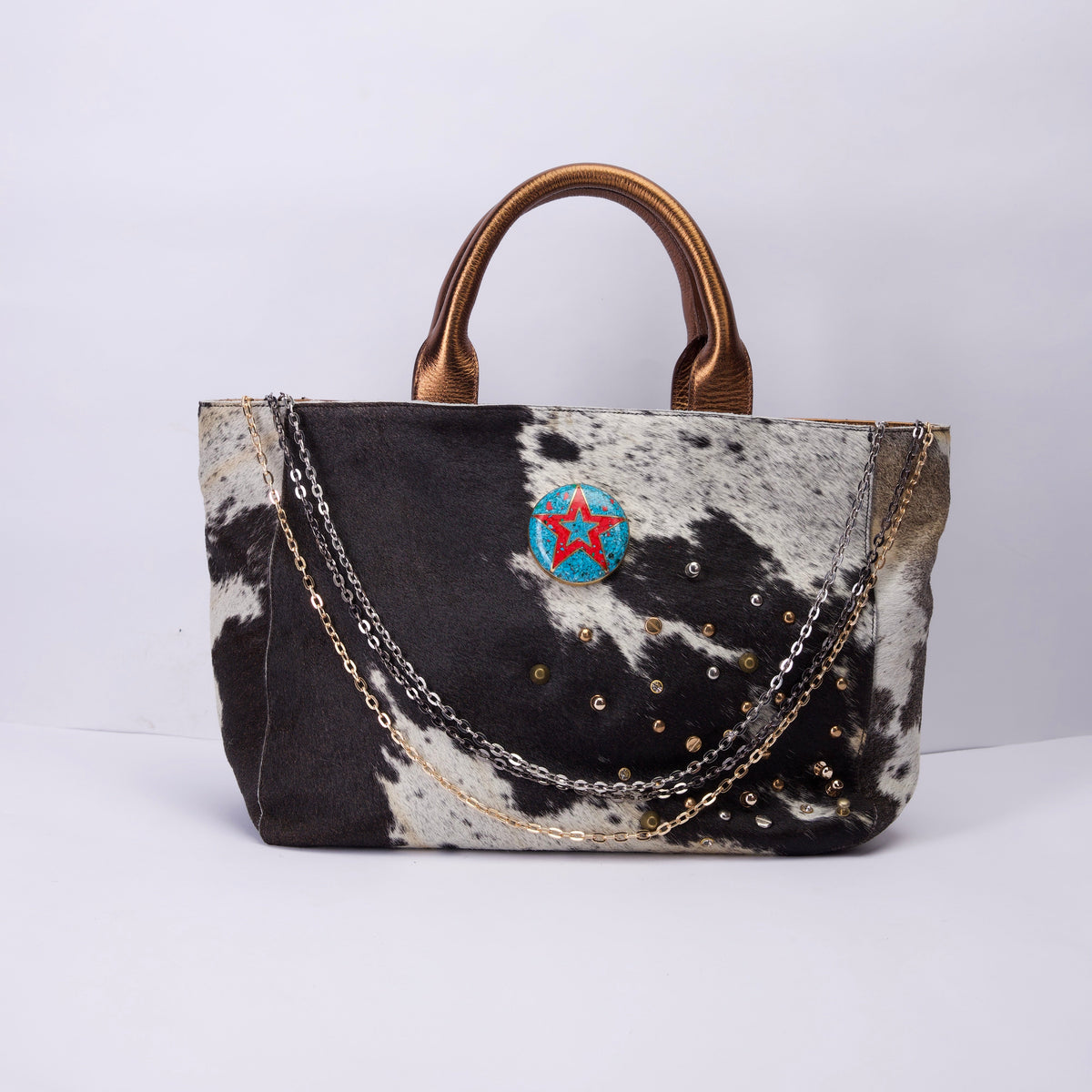 Cowgirl Tote in Black and White