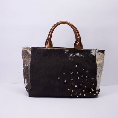 Cowgirl Tote in Black and White