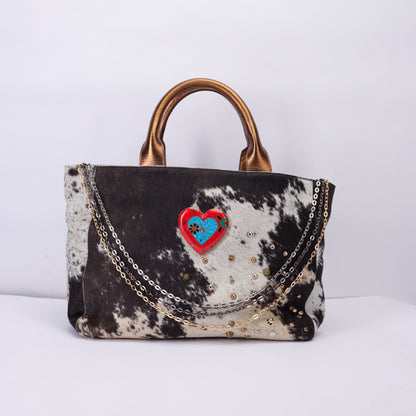 Cowgirl Tote in Black and White
