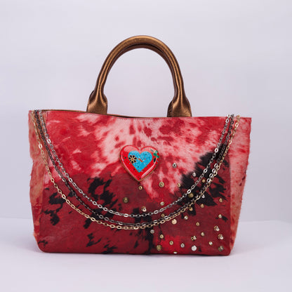 Cowgirl Tote in Red