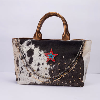 Cowgirl Tote in Black and White
