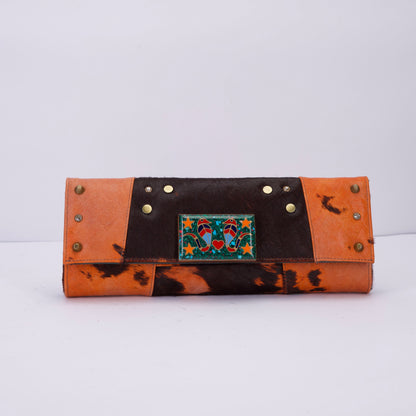 Cleo Clutch in Orange