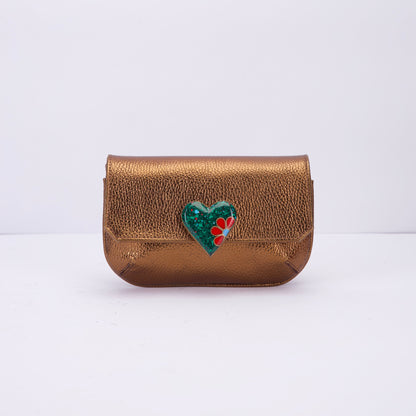 Mini Cleo Clutch Heart Buckle